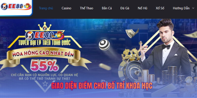 Giao diện điểm chơi bố trí khoa học